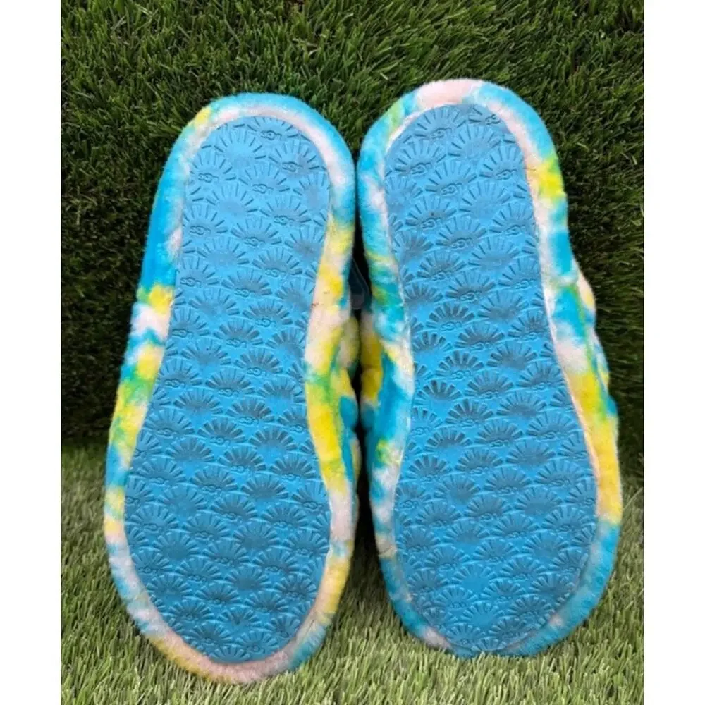 UGG Kids Fluff Yeah Slide Oasis Blue Slippers 1123636K – Size 6
